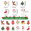 SUNNYCLUE 48Pcs 12 Styles Christmas Theme Opaque Resin Cabochons CRES-SC0002-55-2