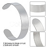 GOMAKERER 10Pcs 304 Stainless Steel Open Cuff Bangles BJEW-GO0001-02B-3