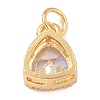 Real 18K Gold Plated Brass Inlaid Cubic Zirconia Charms ZIRC-L100-076G-07-3