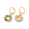 Evil Eye Real 18K Gold Plated Brass Dangle Leverback Earrings EJEW-Q797-01C-G-2