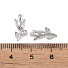 Brass Micro Pave Clear Cubic Zirconia Pendants KK-K351-43A-P-3