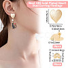 Beebeecraft 20Pcs Brass Heart Stud Earring Findings KK-BBC0004-89-2