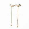 Brass Micro Pave Clear Cubic Zirconia Peg Bails Links KK-Q765-025-NF-1