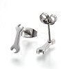 304 Stainless Steel Stud Earrings EJEW-P170-07P-2