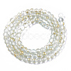 Frosted Spray Painted Glass Beads Strands GLAA-N035-03A-C09-2