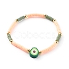 Handmade Polymer Clay Heishi Beaded Stretch Bracelets BJEW-JB06142-02-1