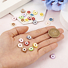 24Pcs 12 Colors Frosted Painted Colored Alloy Pendants FIND-TA0003-24-6