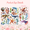 3 Sheets 3 Styles Flower PVC Waterproof Decorative Stickers DIY-WH0404-047-2