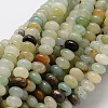 Rondelle Natural Flower Amazonite Bead Strands G-L439-10-1