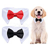 Globleland 2Pcs 2 Colors Cat Dog Cotton Bowknot Collars AJEW-GL0001-97-1