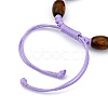 Adjustable Korean Waxed Polyester Cord Kid Braided Beads Bracelets BJEW-JB05437-04-3