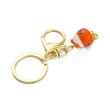 Fortune Cat Porcelain Pendant Keychain KEYC-G064-02A-3