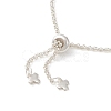 Natural Pearl Link Slider Bracelet BJEW-JB09449-01-4