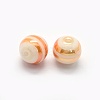 Opaque Spray Painted Glass Beads LAMP-P050-G02-8mm-2