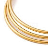 7 cs Vacuum Plating 304 Stainless Steel Bangles Set for Women BJEW-A011-09F-G-3