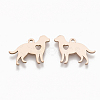 201 Stainless Steel Puppy Charms STAS-S079-120RG-1