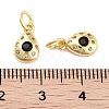 Brass Micro Pave Cubic Zirconia Charms KK-C051-02G-04-3