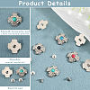 CRASPIRE 20 Sets 4 Colors Zinc Alloy & Resin Imitation Turquoise Coin Screw Rivets FIND-CP0001-82-6