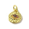 Brass Micro Pave Cubic Zirconia Charms KK-M283-19C-02-1