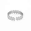 304 Stainless Steel Stripe Open Cuff Ring for Women RJEW-S405-233P-2