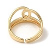 Rack Plating Brass Open Cuff Rings for Women RJEW-M162-27G-3