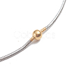 304 Stainless Steel Round Snake Chain Anklets AJEW-G024-13A-3