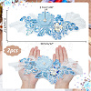 3D Flower Pattern Polyester Embroidered Lace Appliques DIY-WH0530-91-2