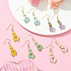 Alloy Enamel Butterfly Dangle Earrings EJEW-JE05397-2