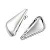 Brass Triangle Stud Earrings EJEW-P294-04P-2