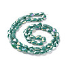 Faceted Electroplated Glass Beads Strands GLAA-G092-D03-3