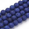 Synthetic Lava Rock Beads Strands X-G-S277-10mm-04-1