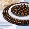 4 Strands 4 Style Natural Grade AB Tiger Eye Round Beads Strands G-TA0001-27-4