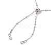 2Pcs 2 Colors 304 Stainless Steel Slider Necklace Makings AJEW-JB01258-4