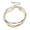 304 Stainless Steel Herringbone Chain Bracelets BJEW-H618-18MC-1