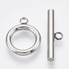 Non-Tarnish 304 Stainless Steel Toggle Clasps STAS-N087-08-1