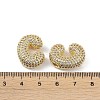 Brass Micro Pave Clear Cubic Zirconia Pendants KK-Z041-01G-C-3