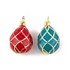 Brass Enamel Pendants KK-E112-18G-2