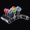 20-Hole Arc-Shaped Transparent Acrylic Lollipop Display Holder ODIS-WH0043-03B-7