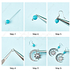 SUNNYCLUE DIY Moon and Star Earring Making Kit DIY-SC0020-19-4