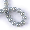 Electroplate Glass Beads Strands EGLA-Q062-4mm-E12-2
