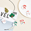 CHGCRAFT 8Pcs 8 Style Christmas Theme Food Grade Eco-Friendly Silicone Beads SIL-CA0001-54-4