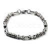 Non-Tarnish 304 Stainless Steel Link Chain Bracelet for Men Women BJEW-Z023-19P-1