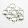 Silver Color Plated Brass Glass Links connectors GLAA-J011B-S-2