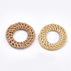 Handmade Reed Cane/Rattan Woven Linking Rings WOVE-T005-06A-2