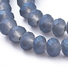 Full Rainbow Plated Faceted Rondelle Glass Beads Strands EGLA-J054-6x4mm-FR04-3