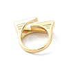 Rack Plating Brass Enamel Cuff Ring for Women RJEW-F143-03G-3