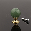 Metal & Natural Green Aventurine Drawer Knobs PW-WG57F80-03-1