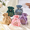 10Sets 5 Colors Velvet Jewelry Drawstring Gift Bags TP-CJ0001-02-6