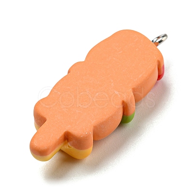 Opaque Resin Imitation Food Pendants CRES-D019-02F-1