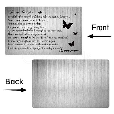 Rectangle 201 Stainless Steel Custom Blank Thermal Transfer Wallet Card DIY-WH0252-010-1